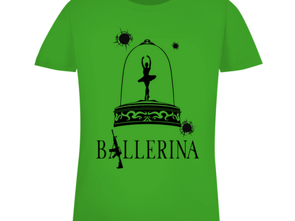 Damen Premium Bio T-Shirt - Tänzerin im Kugelhagel