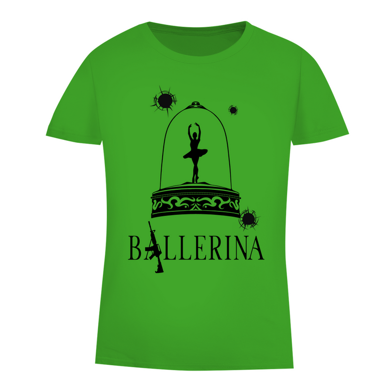 Damen Premium Bio T-Shirt - Tänzerin im Kugelhagel