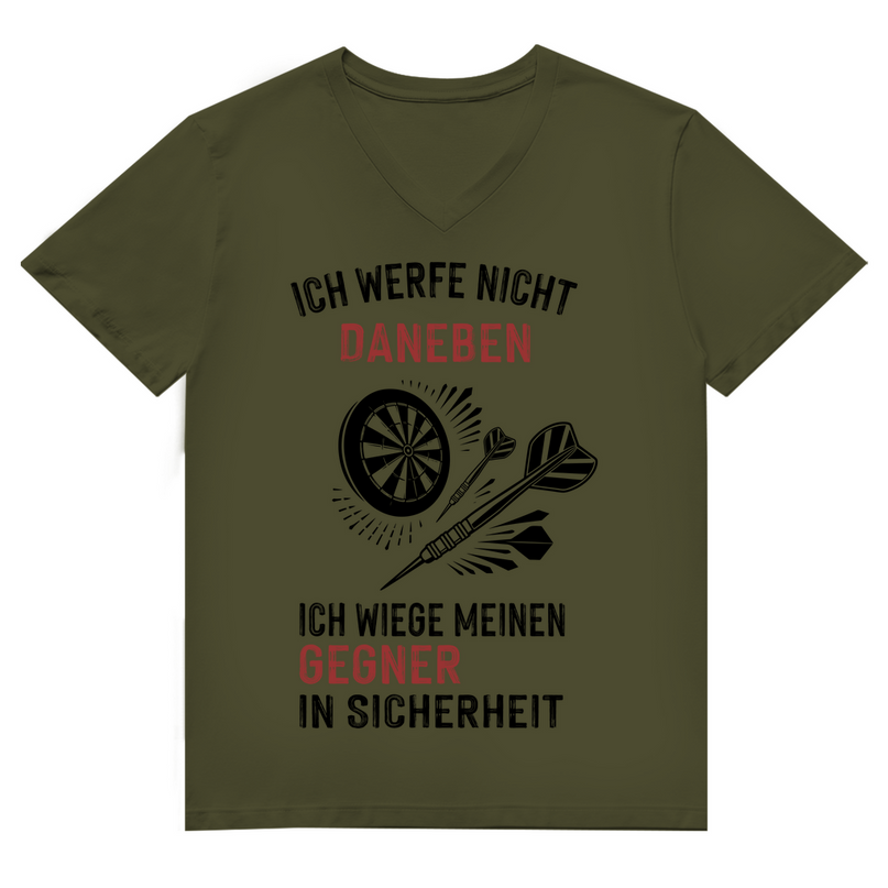 Herren Premium Bio V-Neck T-Shirt – Ich werfe nicht daneben ...