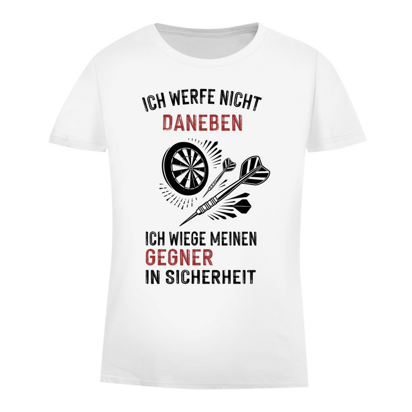 Damen Premium Bio T-Shirt – Ich werfe nicht daneben ...