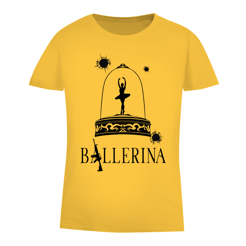 Damen Premium Bio T-Shirt - Tänzerin im Kugelhagel