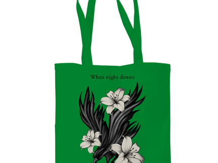 Tragetasche – Rabe und Lilien