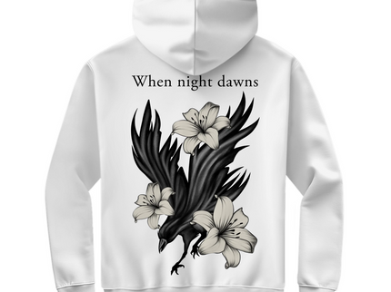 Herren Zipper Hoodie – Rabe und Lilien