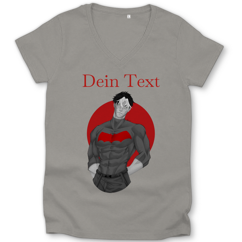 Damen Premium Bio V-Neck T-Shirt - Broken Hero 2