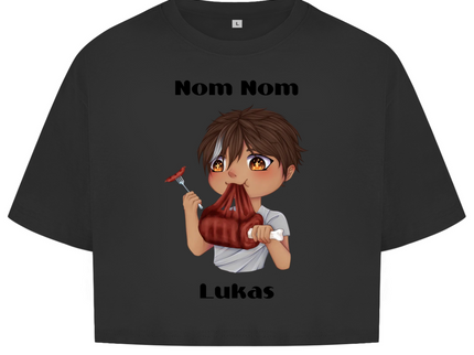 Damen Oversize Crop Top - Mampf Chibi