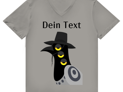 Herren Premium Bio V-Neck T-Shirt – Dämonischer Vogel