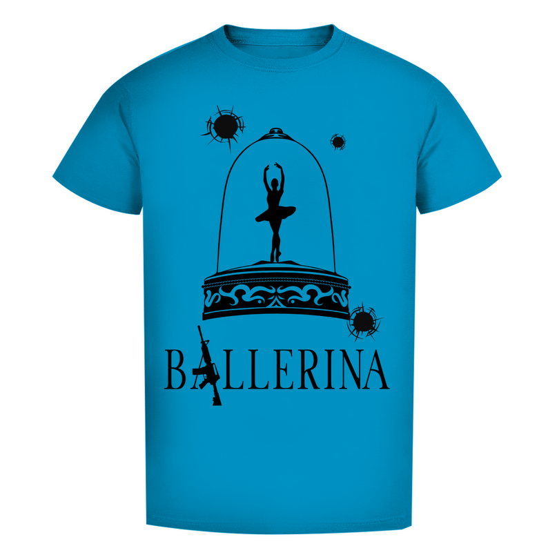 Herren Premium Bio T-Shirt - Tänzerin im Kugelhagel