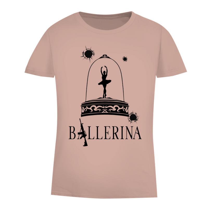 Damen Premium Bio T-Shirt - Tänzerin im Kugelhagel