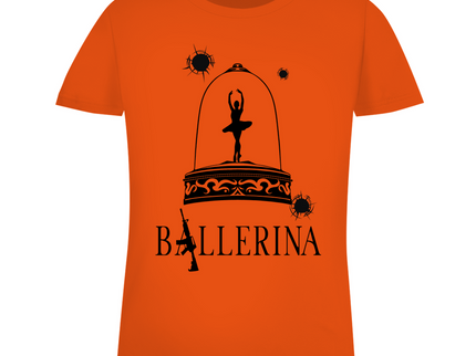 Damen Premium Bio T-Shirt - Tänzerin im Kugelhagel