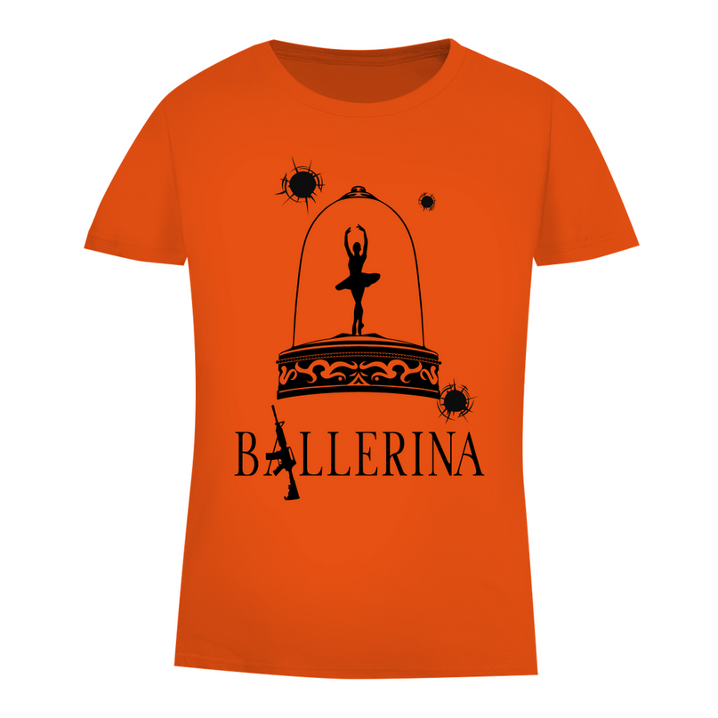 Damen Premium Bio T-Shirt - Tänzerin im Kugelhagel