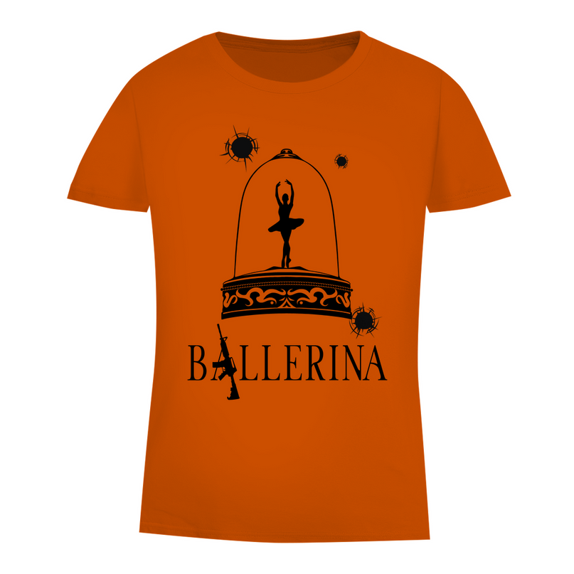 Damen Premium Bio T-Shirt - Tänzerin im Kugelhagel