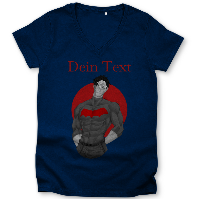 Damen Premium Bio V-Neck T-Shirt - Broken Hero 2