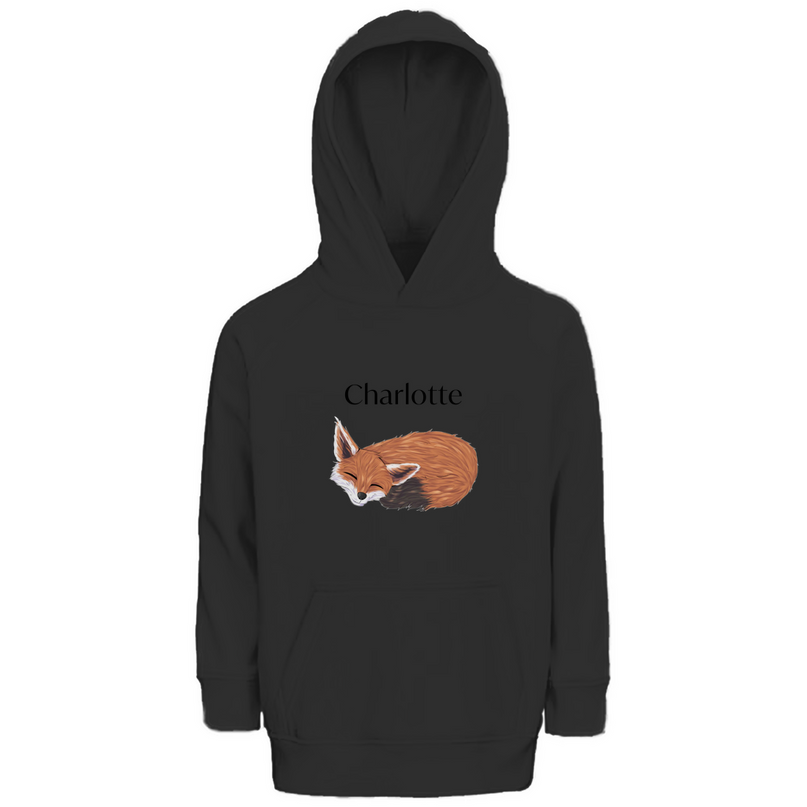 Kinder Premium Bio Hoodie – Schlafender Fuchs