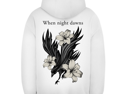 Unisex Oversize Hoodie – Rabe und Lilien