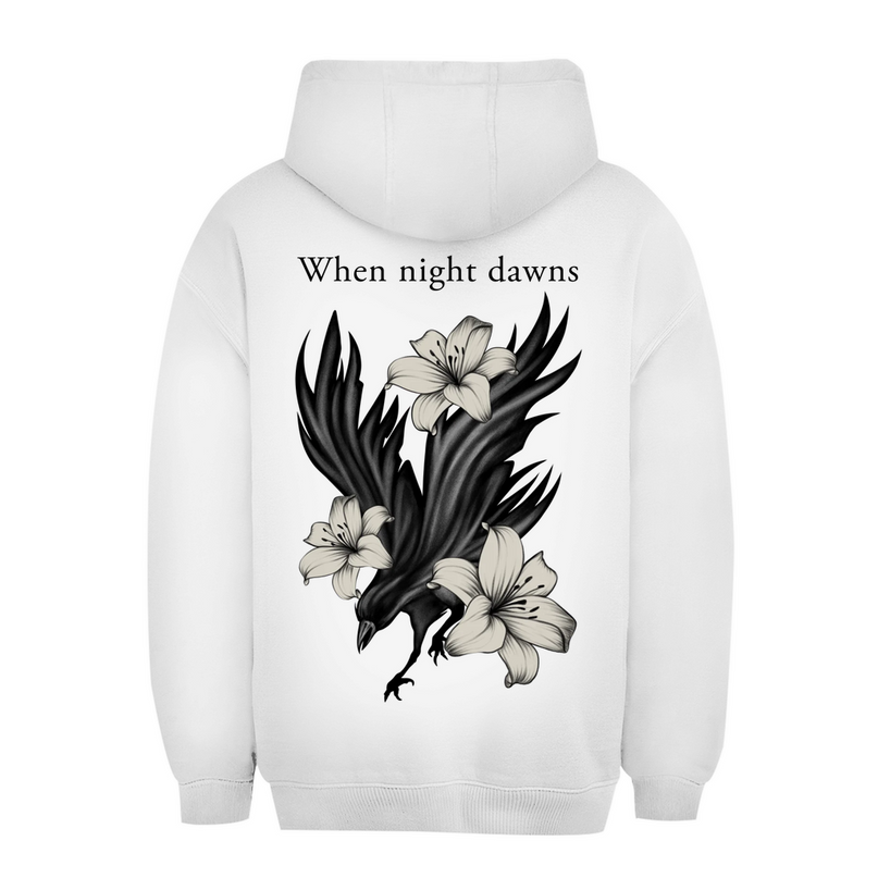 Unisex Oversize Hoodie – Rabe und Lilien