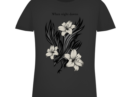 Damen Premium Bio T-Shirt – Rabe und Lilien