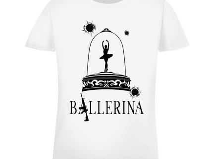 Damen Premium Bio T-Shirt - Tänzerin im Kugelhagel