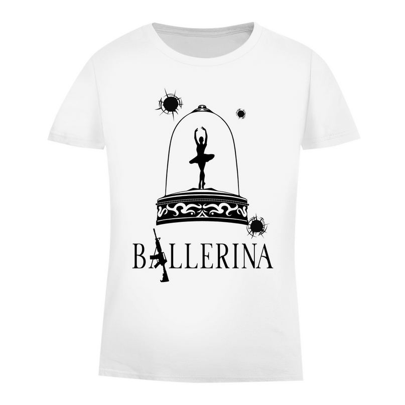 Damen Premium Bio T-Shirt - Tänzerin im Kugelhagel