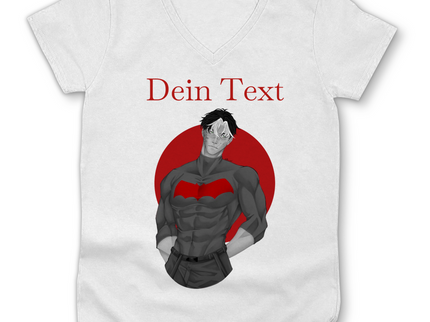 Damen Premium Bio V-Neck T-Shirt - Broken Hero 2