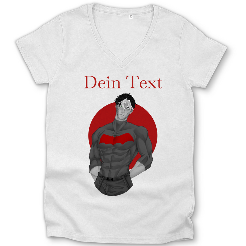 Damen Premium Bio V-Neck T-Shirt - Broken Hero 2