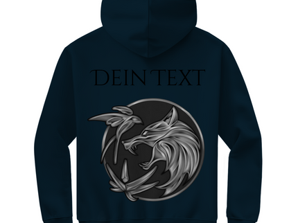 Herren Zipper Hoodie Wolfsemblem