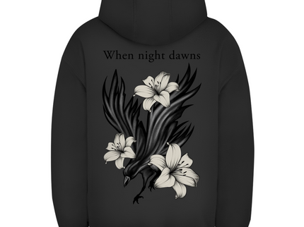 Unisex Oversize Hoodie – Rabe und Lilien