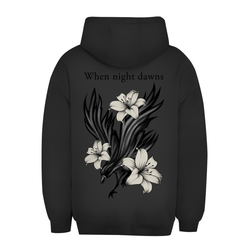 Unisex Oversize Hoodie – Rabe und Lilien