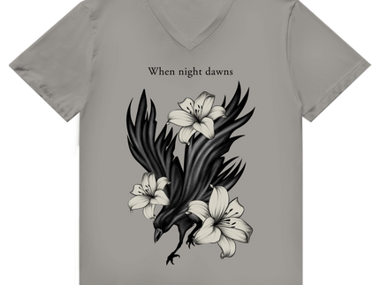 Herren Premium Bio V-Neck T-Shirt - Rabe & Lilien Motiv