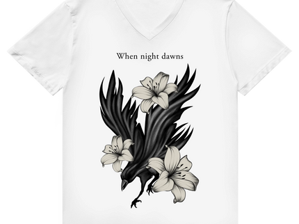 Herren Premium Bio V-Neck T-Shirt - Rabe & Lilien Motiv