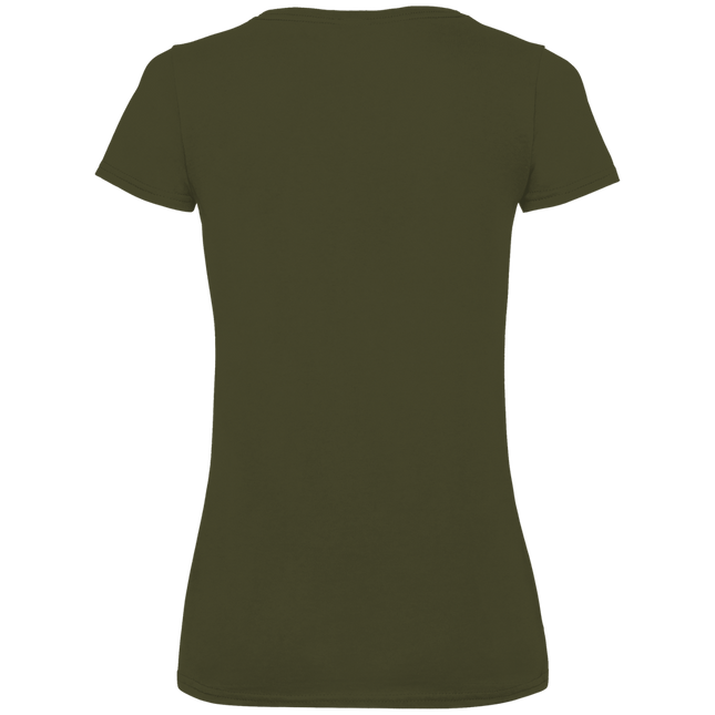 Damen Premium Bio V-Neck T-Shirt – Rabe und Lilien