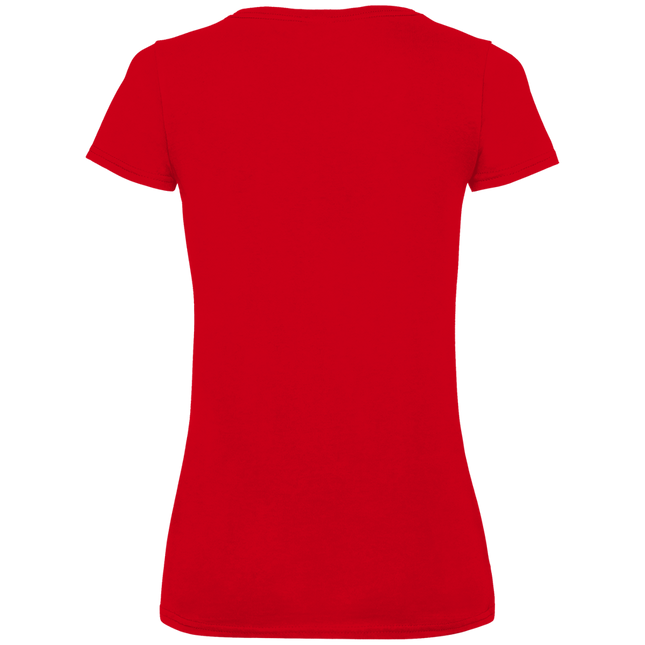 Damen Premium Bio V-Neck T-Shirt – Rabe und Lilien