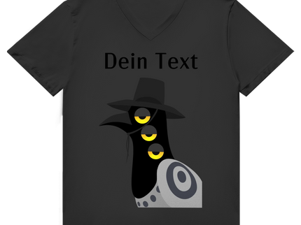 Herren Premium Bio V-Neck T-Shirt – Dämonischer Vogel