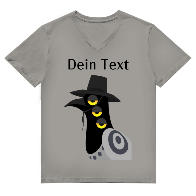 Herren Premium Bio V-Neck T-Shirt – Dämonischer Vogel