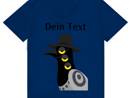 Herren Premium Bio V-Neck T-Shirt – Dämonischer Vogel