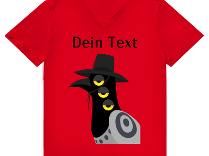 Herren Premium Bio V-Neck T-Shirt – Dämonischer Vogel