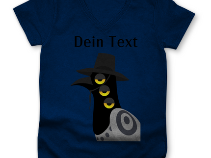 Damen Premium Bio V-Neck T-Shirt – Dämonischer Vogel