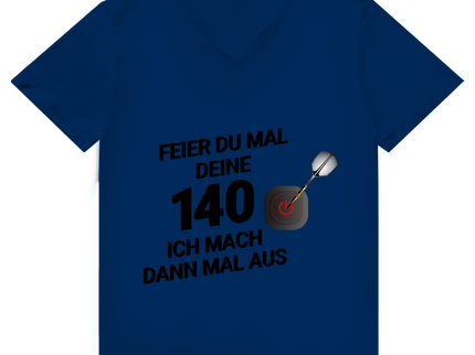 Herren Premium Bio V-Neck T-Shirt – Feier du mal deine 140
