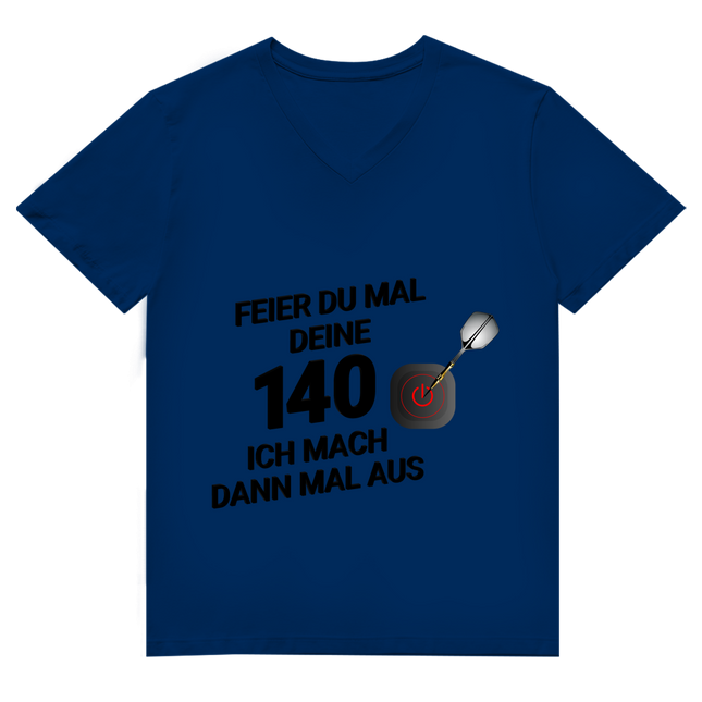 Herren Premium Bio V-Neck T-Shirt – Feier du mal deine 140