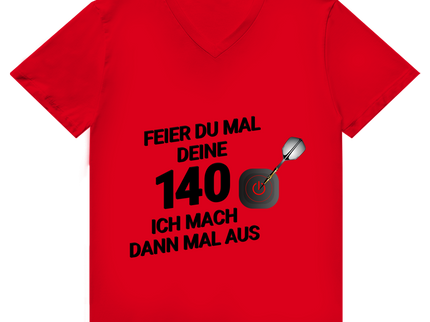 Herren Premium Bio V-Neck T-Shirt – Feier du mal deine 140