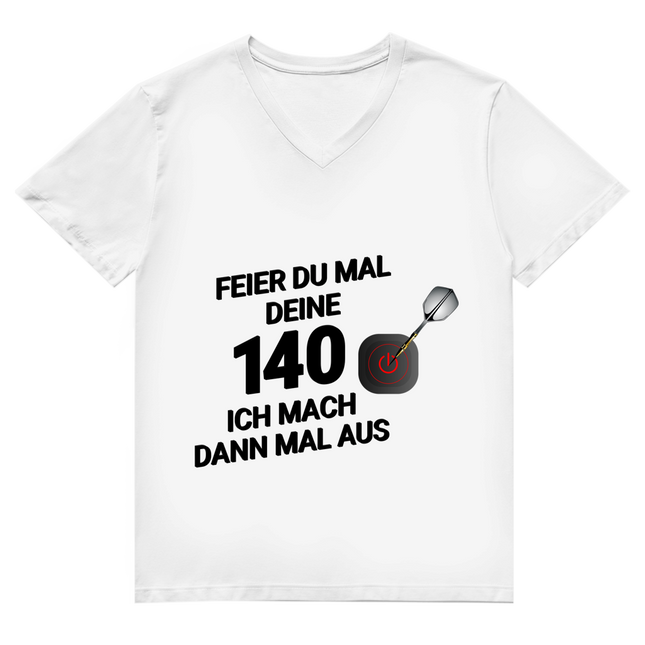 Herren Premium Bio V-Neck T-Shirt – Feier du mal deine 140