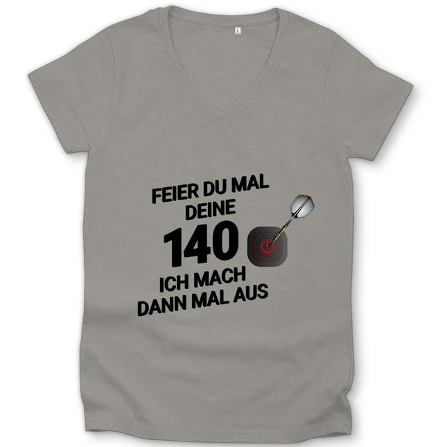 Damen Premium Bio V-Neck T-Shirt – Feier du mal deine 140
