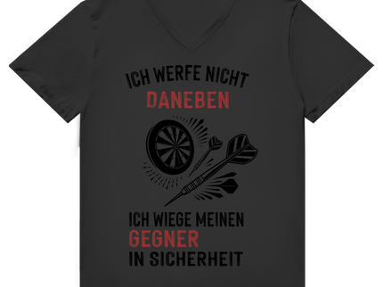Herren Premium Bio V-Neck T-Shirt – Ich werfe nicht daneben ...