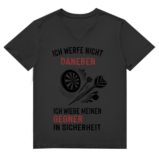 Herren Premium Bio V-Neck T-Shirt – Ich werfe nicht daneben ...