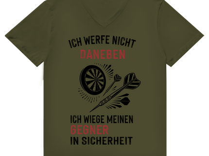 Herren Premium Bio V-Neck T-Shirt – Ich werfe nicht daneben ...