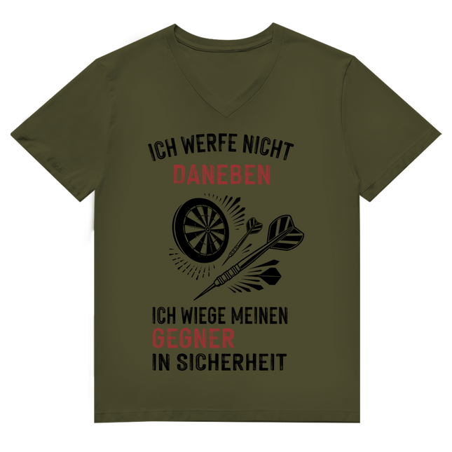 Herren Premium Bio V-Neck T-Shirt – Ich werfe nicht daneben ...