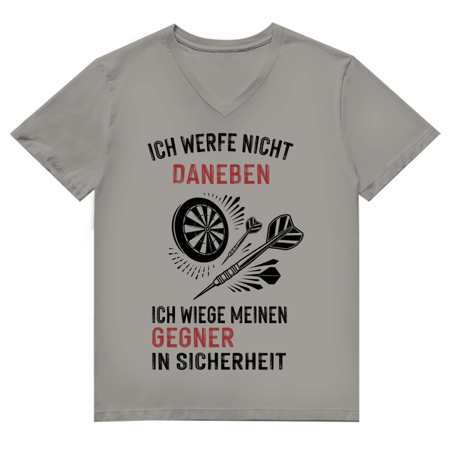 Herren Premium Bio V-Neck T-Shirt – Ich werfe nicht daneben ...