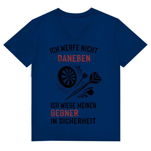Herren Premium Bio V-Neck T-Shirt – Ich werfe nicht daneben ...