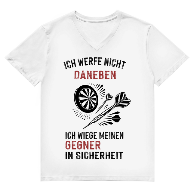 Herren Premium Bio V-Neck T-Shirt – Ich werfe nicht daneben ...