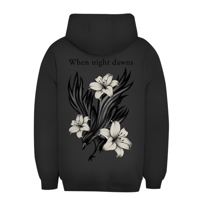 Unisex Oversize Hoodie – Rabe und Lilien