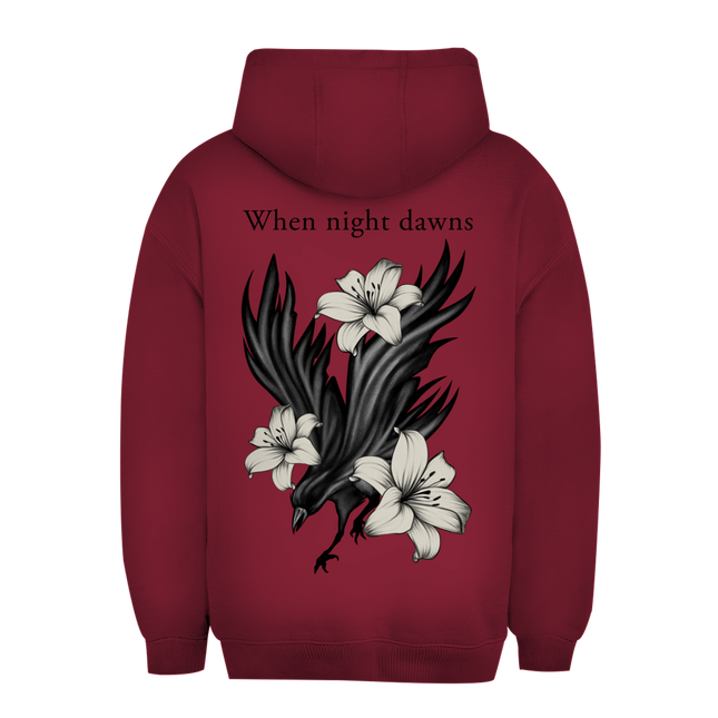 Unisex Oversize Hoodie – Rabe und Lilien